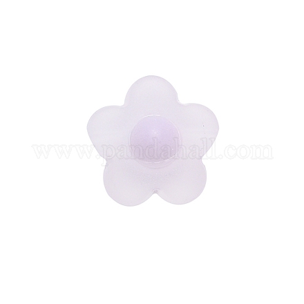つや消し樹脂カボション  女性のためのネイルアートデコレーションアクセサリー  花  ライトグレー  16.5x17x9.5mm  穴：2.5mm MRMJ-T073-14D-1