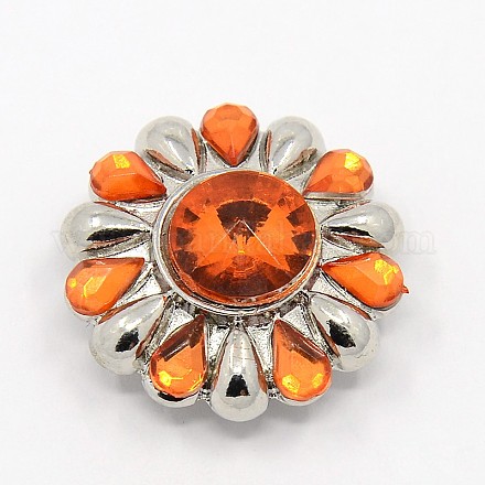 Alloy Pave Rhinestone Buttons BUTT-F001-59-1