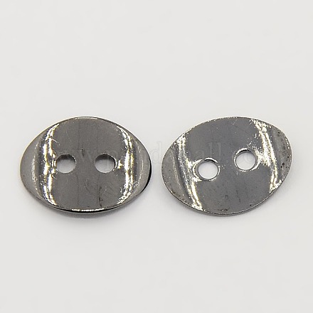 2 buche pulsante in ottone ovale fermagli X-KK-G080-B-1