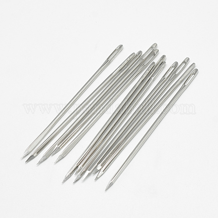 鉄のキャンバスレザー縫い針  プラチナ  70x1.83mm  穴：1x7mm X-IFIN-R232-03-P-1
