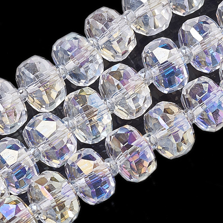 Electroplate Glass Beads Strands EGLA-Q093-10mm-A04-1