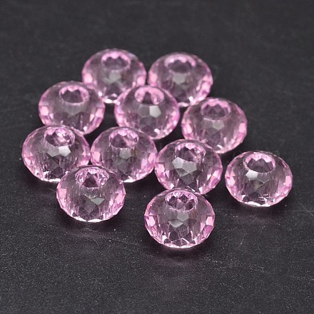 Glass Rondelle Faceted Beads GLAA-E017-08-1