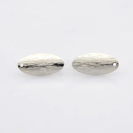 Oval Iron Tags Stud Earring Findings IFIN-N3279-01P-1