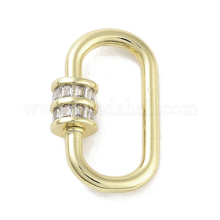 Кольца для ключей из латуни с микропаве и кубическим цирконием KK-M293-50G-1