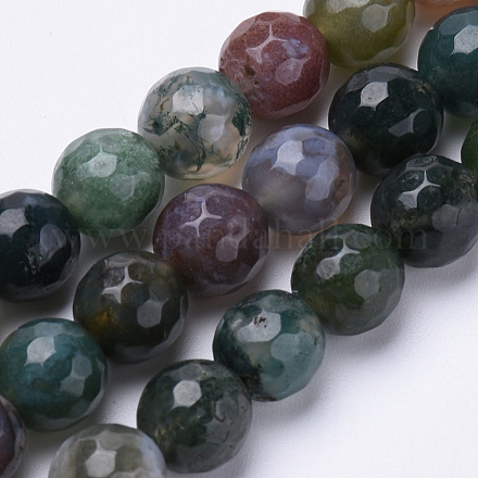 Natural Indian Agate Beads Strands G-S281-23-8mm-1