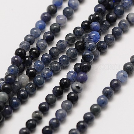 Natural Gemstone Sodalite Round Beads Strands X-G-A130-2mm-16-1