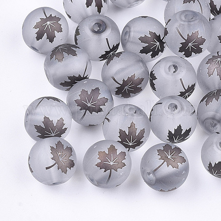 Thème d'automne galvanoplastie perles de verre transparentes EGLA-S178-01A-1