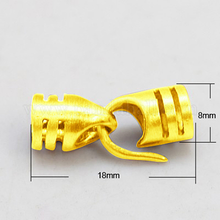 Brass S-Hook Clasps KK-E270-18x8mm-G-NR-1