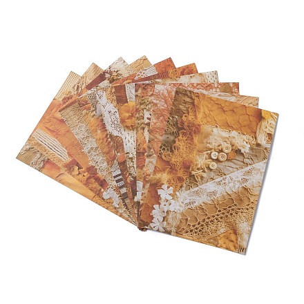 30 foglio di 10 tamponi di carta per scrapbook con fiori di pizzo vintage DIY-C081-01C-1