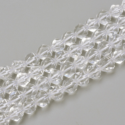 Chapelets de perles en cristal de quartz naturel G-S149-6mm-24-1