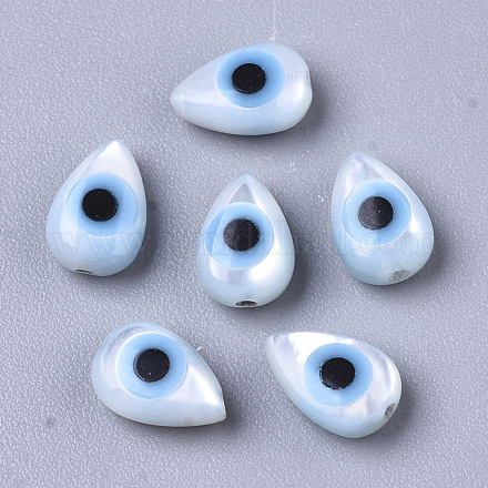 Guscio bianco naturale madreperla perle di conchiglia X-SSHEL-N034-54-1