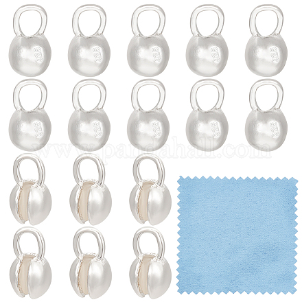Benecreat 925 Perlenspitzen aus Sterlingsilber FIND-BC0005-44C-1