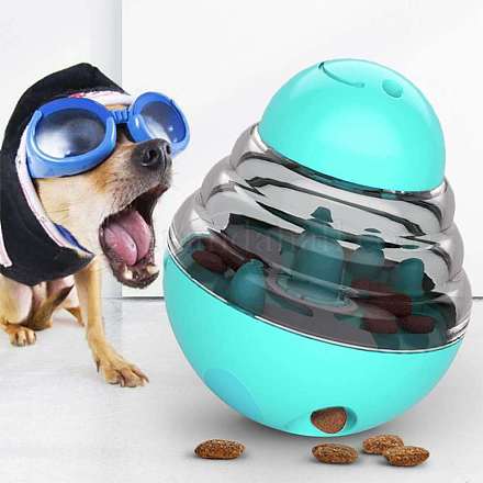 Ovaler Trinkbecher aus Kunststoff für Hunde und Katzen mit IQ-Leckerli ANIM-PW0004-28C-1