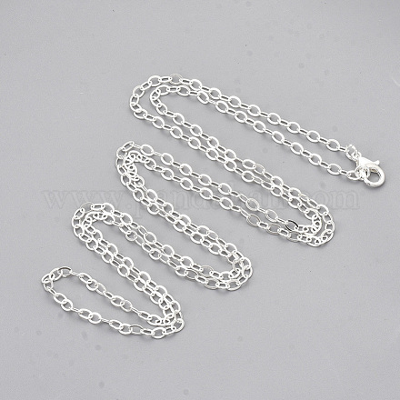 Brass Cable Chain Necklace Making MAK-T006-05S-1