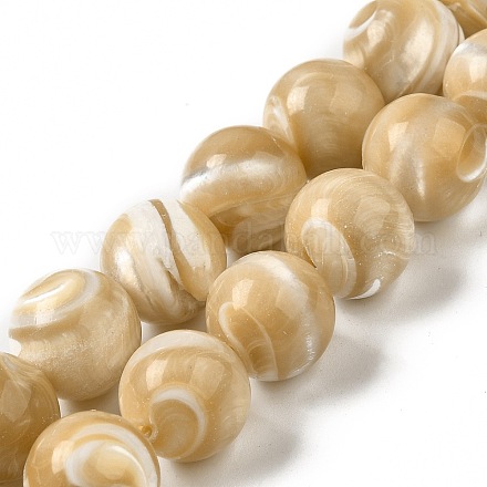 Fili di perline di conchiglia trochus naturale SHEL-K006-18B-1