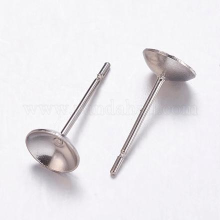 Accessoires de puces d'oreilles en 304 acier inoxydable STAS-K146-016-6mm-1