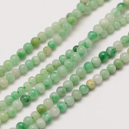 Natürlichen Edelstein Qinghai Jade runde Perlen Stränge X-G-A130-2mm-07-1