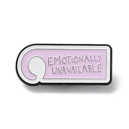 Wort emotional nicht verfügbare Emaille-Pins JEWB-D022-03F-EB-1