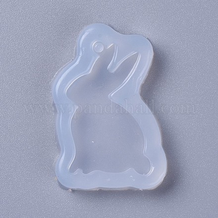 Moules en silicone de qualité alimentaire pour pendentif lapin DIY-L026-043-1