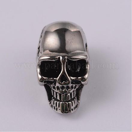 Skull 304 Stainless Steel Beads STAS-F103-12A-1