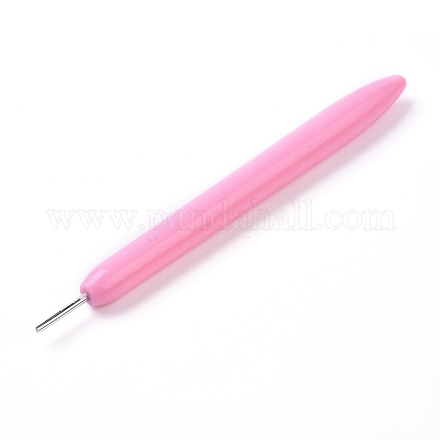 ペーパークイリングツール  分岐ペンペンローリングペン  ステンレス鋼のピンとプラスチックのハンドル付き  ピンク  101x8.5mm DIY-WH0157-44A-02-1