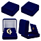 FINGERINSPIRE 4 Pcs Velvet Badge Display Box 2.75x2.63x1.16