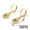 Elegant Japanese Style Copper & Zircon & Diamond Hoop Earrings, Fashionable and Versatile Accessories, Golden, Lock, 28x10mm