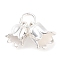 Alloy Pendants, with Jump Rings, Flower Charm, Silver, 10x8x7mm, Hole: 4mm