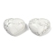 Heart Natural Howlite Palm Stones, Anxiety Healing Pocket Thumb Stone, 24.5x30~31x17mm