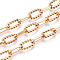 Iron Oval Link Chains, Unwelded, with Spool, Light Gold, 16.5x7.5x1.5mm, about 32.81 Feet(10m)/Roll
