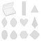 10Pcs 10 Style 304 Stainless Steel Pendants, Stamping Blank Tag, Mixed Shapes, Stainless Steel Color, 1pc/style