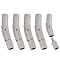 5Pcs Stainless Steel Bayonet Clasps, Stainless Steel Color, 28x5x6mm, Hole: 3mm