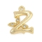 Brass Crystal Rhinestone Letter Links Connector Charms, Real 18K Gold Plated, Letter Z, 14x12x3.5mm, Hole: 1.2mm and 1.5mm