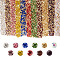 About 5500Pcs 11 Colors Glass Pointed Back Rhinestone, Faceted Diamond, Back Plated, Mixed Color, 2x2mm, about 500pcs/color
