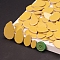 Leaf Shape Porcelain Mosaic Tiles, for DIY Mosaic Art Crafts, Picture Frames and More, Gold, 23~52x14~32x4mm, about 25~40pcs/set
