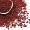 Baking Paint Glass Seed Beads, Peanut, Dark Red, 6x3.5x3mm, Hole: 1mm, about 4500pcs/pound