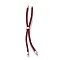 Nylon Twisted Cord Bracelet, with Brass Cord End, for Slider Bracelet Making, Dark Red, 9 inch(22.8cm), Hole: 2.8mm, Single Chain Length: about 11.4cm