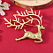 Christmas Theme Alloy Rhinestone Brooch Pin, Deer