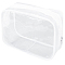 3Pcs Clear Plastic Cosmetic Zipper Bags, Multi-functional Makeup Storage Bags, Rectangle, Clear, 17.3x12x5.8cm