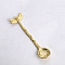 Alloy Coffee Tea Spoon, Dragonfly, Golden, 105x4mm