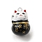 Spray Painted Alloy Bell Pendants, Lucky Cat Charms, Cat Shape, 26x17x16mm, Hole: 2mm