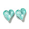 Glass Rhinestone Cabochons, Point Back & Back Plated, Faceted, Heart, Light Azore, 8x8x4mm