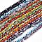 Handmade Evil Eye Lampwork Round Bead Strands, Mixed Color, 8mm, Hole: 1mm, about 49pcs/strand
