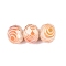 Electroplate Glass Beads, Rondelle with Vortex Pattern, Faceted, Light Salmon, 7~8x5.5~6mm, Hole: 1~1.2mm