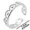 Vintage Stainless Steel Couple Open Cuff Rings for Men and Women, Stainless Steel Color