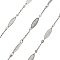 304 Stainless Steel Oval & Bar Link Chains, Soldered, Stainless Steel Color, 11.5x3.5x0.2mm