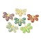 Rack Plating Brass Enamel Pendants, Long-Lasting Plated, Lead Free & Cadmium Free, Insect Charms, Real 18K Gold Plated, Mixed Color, 18x25.5x3.8mm, Hole: 1.5mm