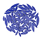 200G Horse Eye Mosaic Pieces, Ceramic Mosaic Tiles, for DIY Crafts Home Decoration Arts, Dark Blue, 25~50x8.5~13.5x4.5~5mm, about 67pcs/200g
