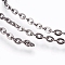 Iron Flat Cable Chains, Unwelded, with Spool, Cadmium Free & Lead Free, Gunmetal, 3x2.2x0.6mm, about 32.8 Feet(10m)/roll