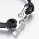 Men's Leather Cord Multi-strand Bracelets BJEW-P198-12-3
